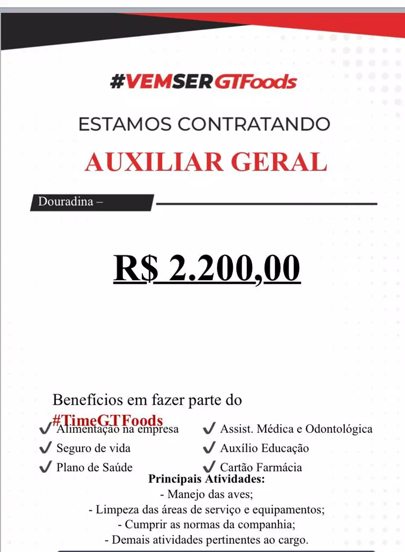 Agência do trabalhador de Ivaté com vagas disponíveis.